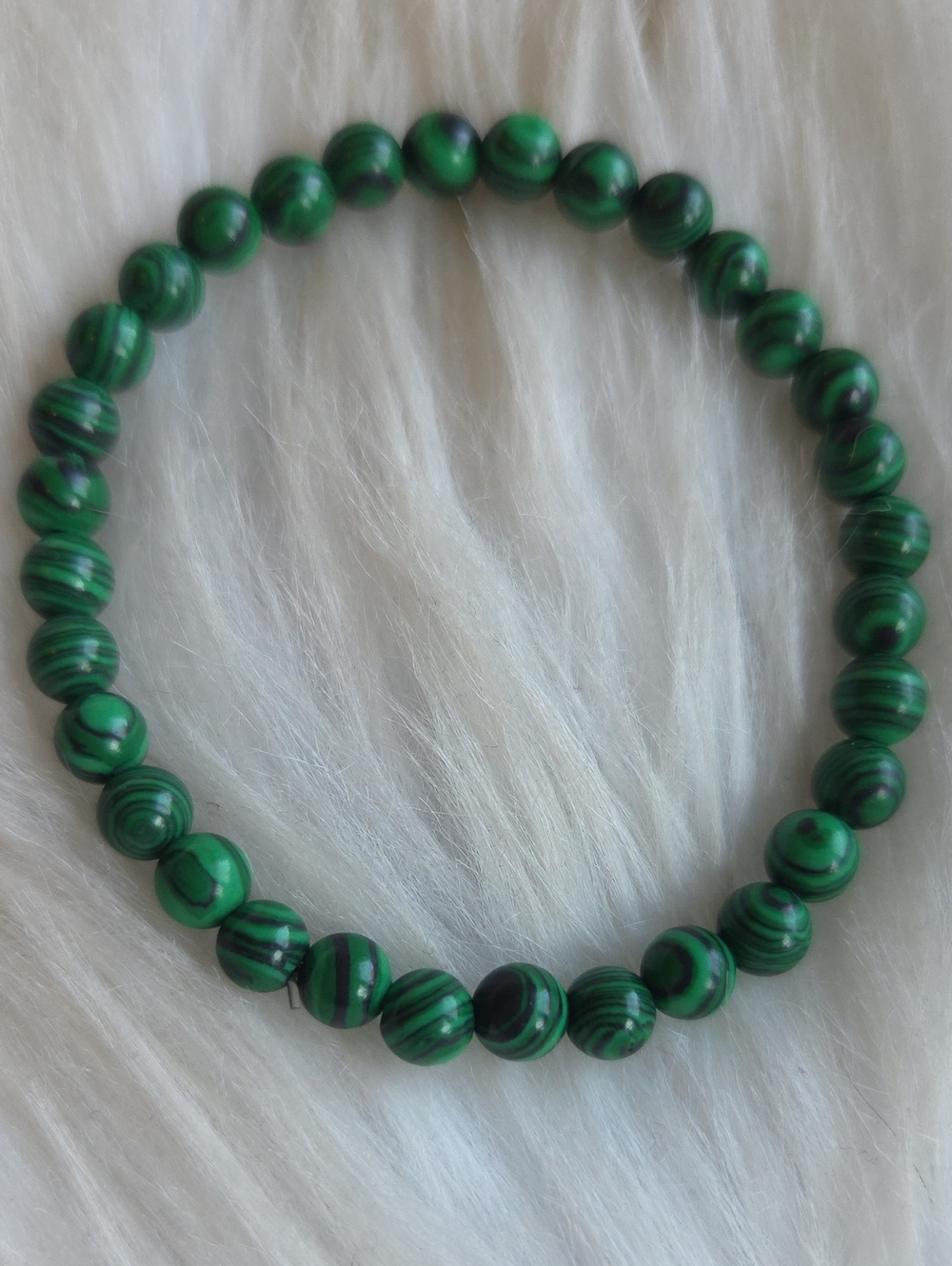 Green Swirl Bead Bracelet